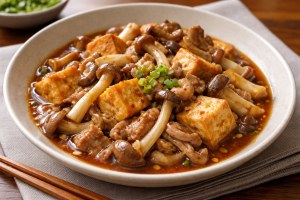 きょうの料理のレシピ・きのこと厚揚げの甘辛煮込み