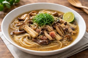 あさイチのレシピ・きのこのスープパスタ
