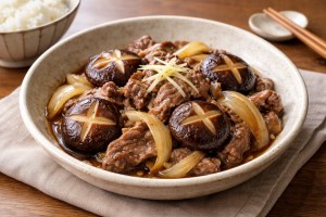 滝沢カレン&和田明日香のフィーリンきっちんのレシピ・しいたけと牛肉の煮物