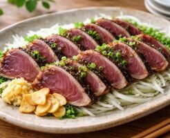 優香のサンデークッキングのレシピ・カツオのたたき