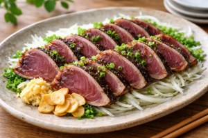 優香のサンデークッキングのレシピ・カツオのたたき