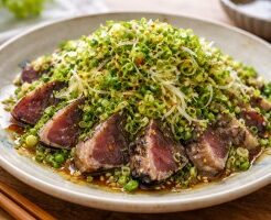 滝沢カレン＆和田明日香のフィーリンきっちんのレシピ・カツオのねぎまみれ