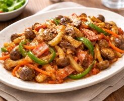 沸騰ワード10のレシピ・キノコのナポリタン（麺を使わないナポリタン）