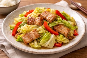 トリセツショーのレシピ・キャベツと豚肉の炒め