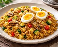 ノンストップのレシピ・サバ缶カレーチャーハン
