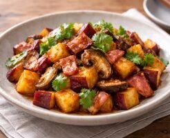 平野レミの早わざレシピのレシピ・スイートチリのおさつ炒め