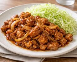 DAIGOも台所のレシピ・トンテキ風豚こま炒め