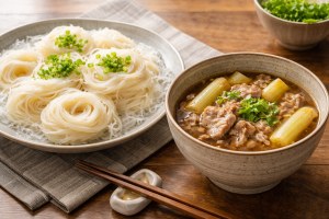 相葉マナブのレシピ・バクテー風肉つけ汁そうめん