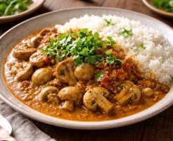 和田明日香とゆる宅飲みのレシピ・マッシュルームのスリランカ風カレー