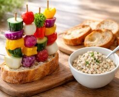 平野レミの早わざレシピのレシピ・実りのベジバゲッ塔 食べればリエット添え