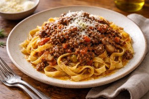 ぺこもぐキッチンのレシピ・手打ちタリアテッレの牛肉ラグーソース