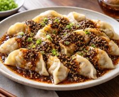 青空レストランのレシピ・旨辛ごまだれと水餃子