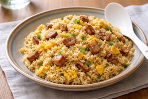 きょうの料理ビギナーズのレシピ・焼き豚と卵のチャーハン