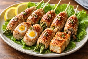 DayDay(デイデイ)のレシピ・焼き鳥風 ひき肉包み焼き