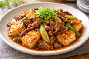 どさんこワイド179のレシピ• 牛肉と豆腐の甘辛味噌炒め