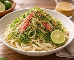 相葉マナブのレシピ・薬味たっぷり冷やしうどん