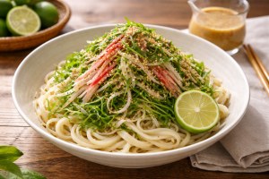 相葉マナブのレシピ・薬味たっぷり冷やしうどん
