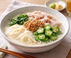相葉マナブのレシピ・豆乳ねばねばそうめん
