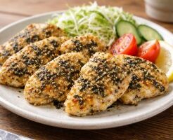 あさイチのレシピ・鶏むね肉のりとたまごのピカタ風