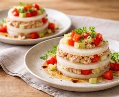 きょうの料理のレシピ・かぶとツナ缶のミルフィーユ