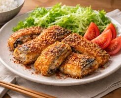DAIGOも台所のレシピ・さばのピリ辛パン粉焼き