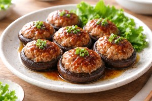 きょうの料理ビギナーズのレシピ・しいたけの肉詰め