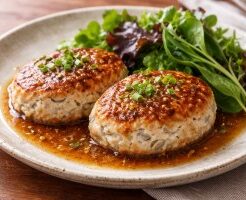 DAIGOも台所のレシピ・しらすと豆腐のハンバーグ