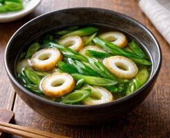 きょうの料理のレシピ・ちくわとねぎのお吸い物