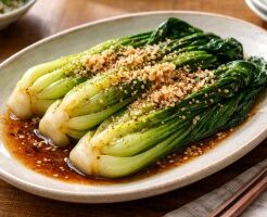 和田明日香とゆる宅飲みのレシピ・ちんげん菜で前菜