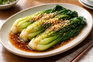 和田明日香とゆる宅飲みのレシピ・ちんげん菜で前菜