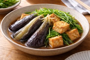 キューピー3分クッキングのレシピ・なすと厚揚げのしょうが煮