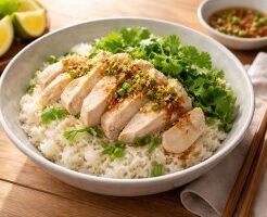 あさイチのレシピ・ゆで鶏でアジアンチキンライス