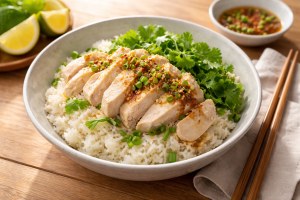 あさイチのレシピ・ゆで鶏でアジアンチキンライス