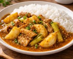 DAIGOも台所のレシピ・カブと豚バラのカレー