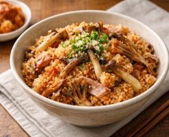 あさイチのレシピ・キムチときのこの炊き込みご飯