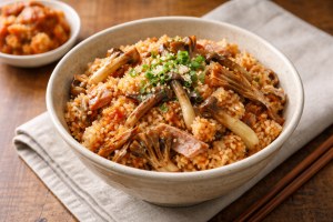 あさイチのレシピ・キムチときのこの炊き込みご飯