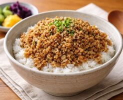 どさんこワイド179のレシピ・ゴボウのそぼろご飯