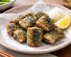 優香のサンデークッキングのレシピ・サンマの磯辺揚げ