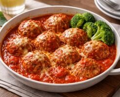 ノンストップのレシピ・チーズミートボールのトマト煮込み