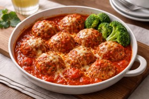 ノンストップのレシピ・チーズミートボールのトマト煮込み