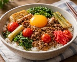滝沢カレン＆和田明日香のフィーリンきっちんのレシピ・トマトすき焼き牛丼