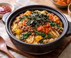 滝沢カレン＆和田明日香のフィーリンきっちんのレシピ・ビビンバ風土鍋ごはん