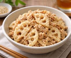 ソレダメのレシピ・レンコンのごま味噌サラダ