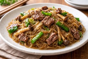 DAIGOも台所のレシピ・牛肉と春雨の炒めもの