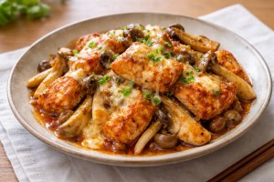 和田明日香とゆる宅飲みのレシピ・秋鮭のコチュジャンチーズ炒め