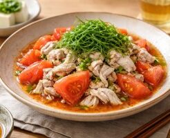 和田明日香とゆる宅飲みのレシピ・豚しゃぶトマトだれ