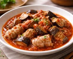 きょうの料理のレシピ・豚肉となすのトマト煮込み