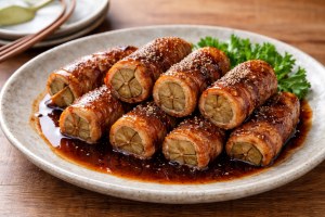 きょうの料理のレシピ・豚肉の八幡巻きワインソース