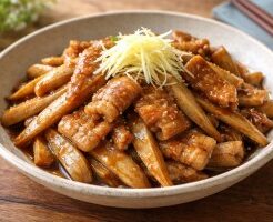 青空レストランのレシピ・連島ごぼうの甘辛煮