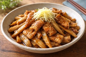 青空レストランのレシピ・連島ごぼうの甘辛煮